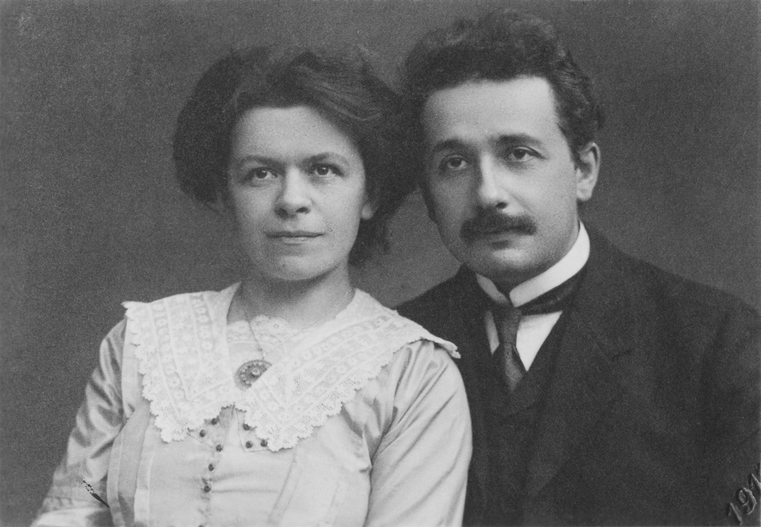 Mileva Maric with her husband Albert Einstein.