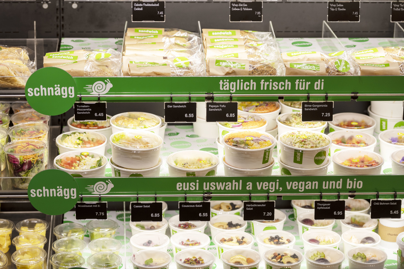 Vegan selection in a supermarket