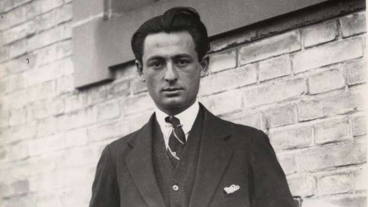 Un primo piano in bianco e nero della spia Plinio Zala 1895 – 1976