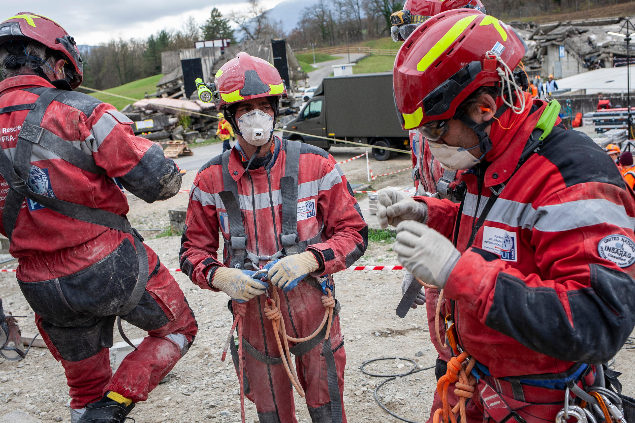 Equipo francés de bomberos