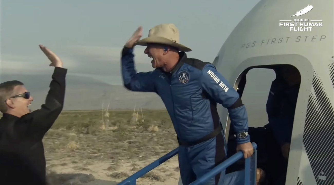 Jeff Bezos nach Weltraumflug