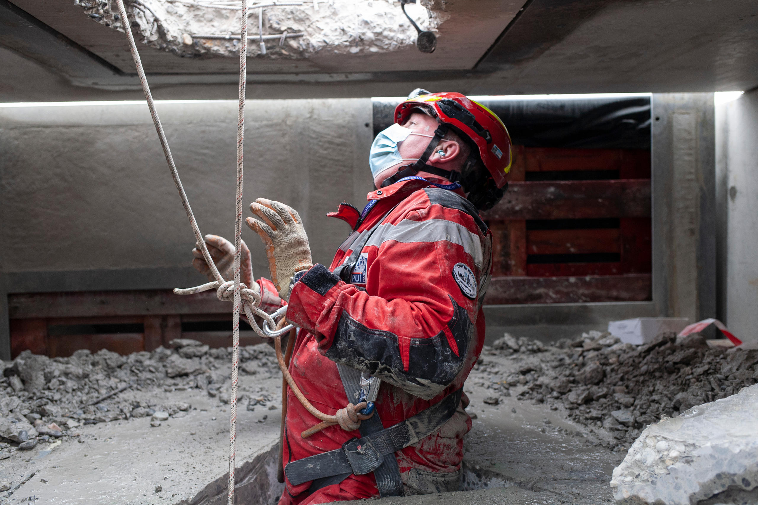 French fire brigade team member