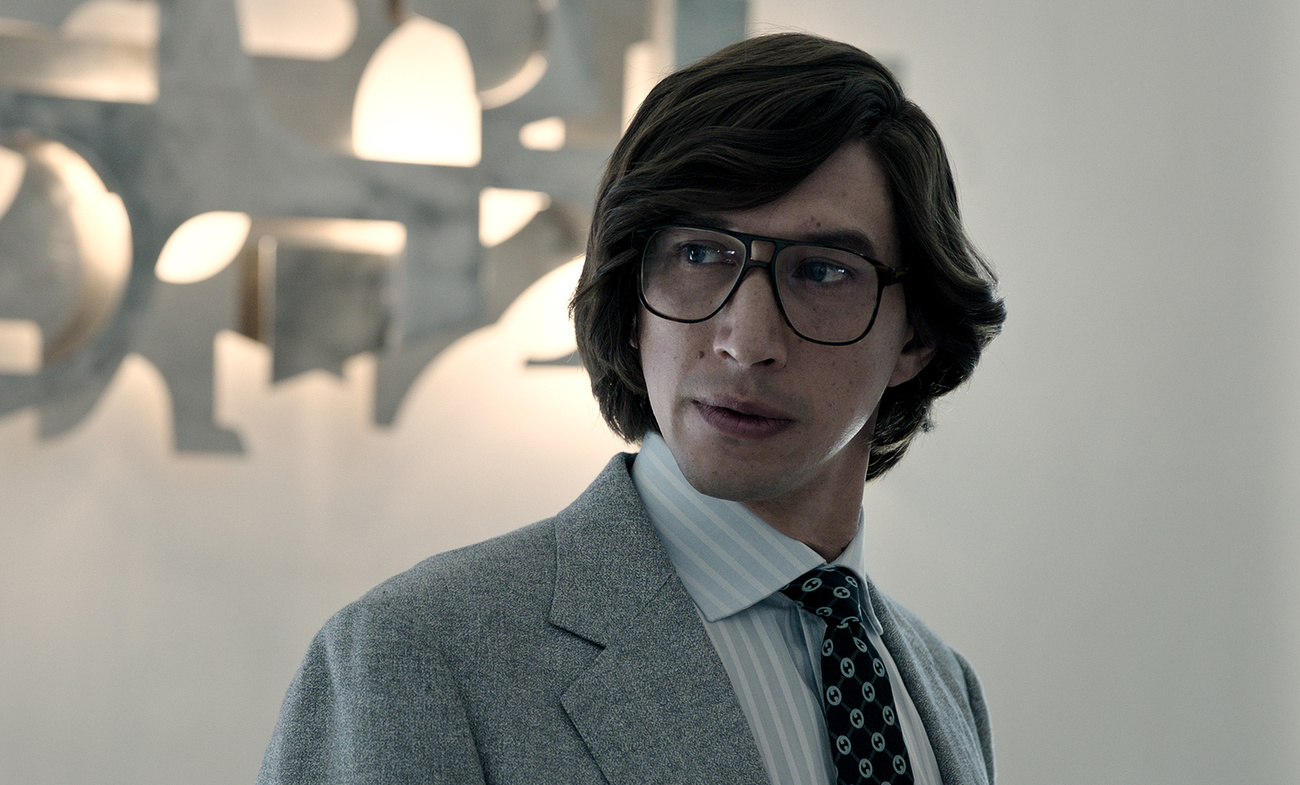 Adam Driver nel ruolo di Maurizio Gucci.