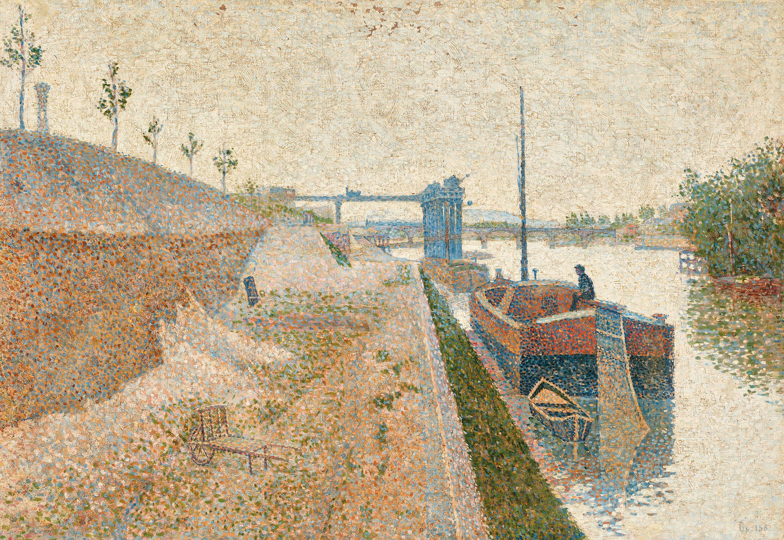Painitng by Paul Signac, Quai de Clichy.