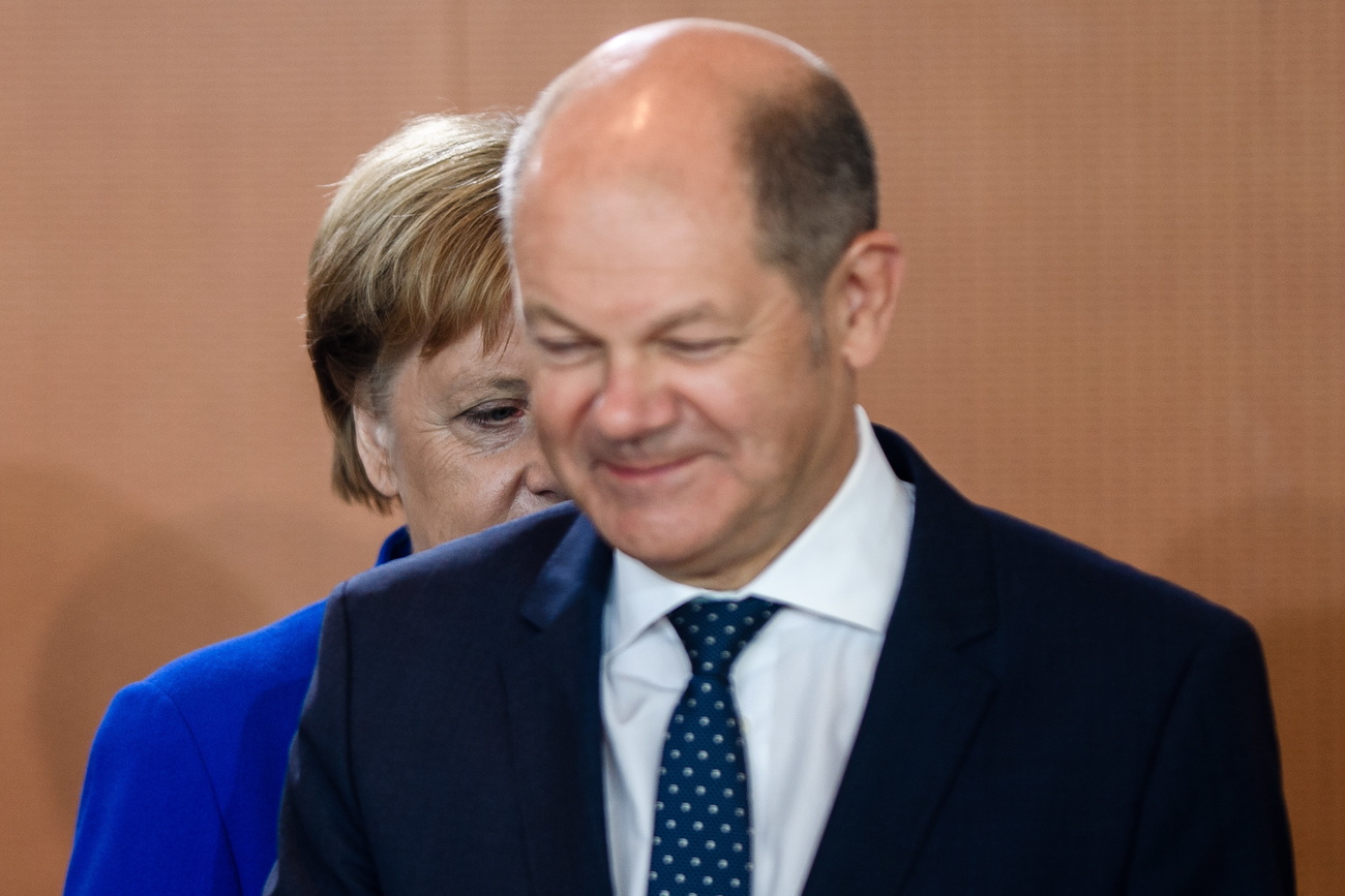 Olaf Scholz et Angela Merkel