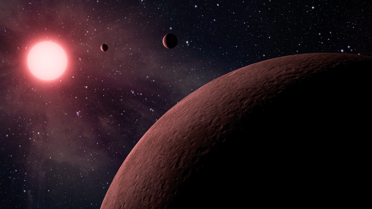 Simulación artística de un exoplaneta