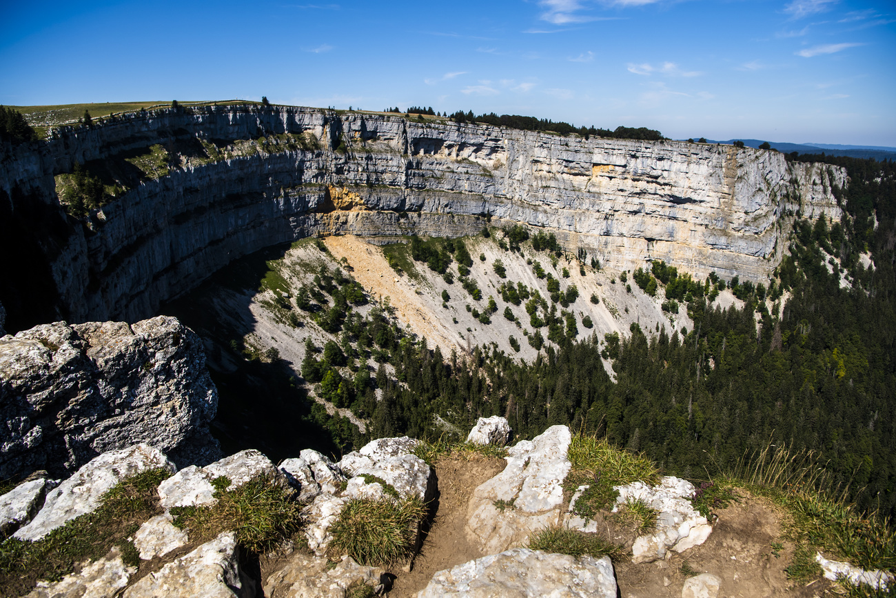 La pared rocosa de Creux-du-Van