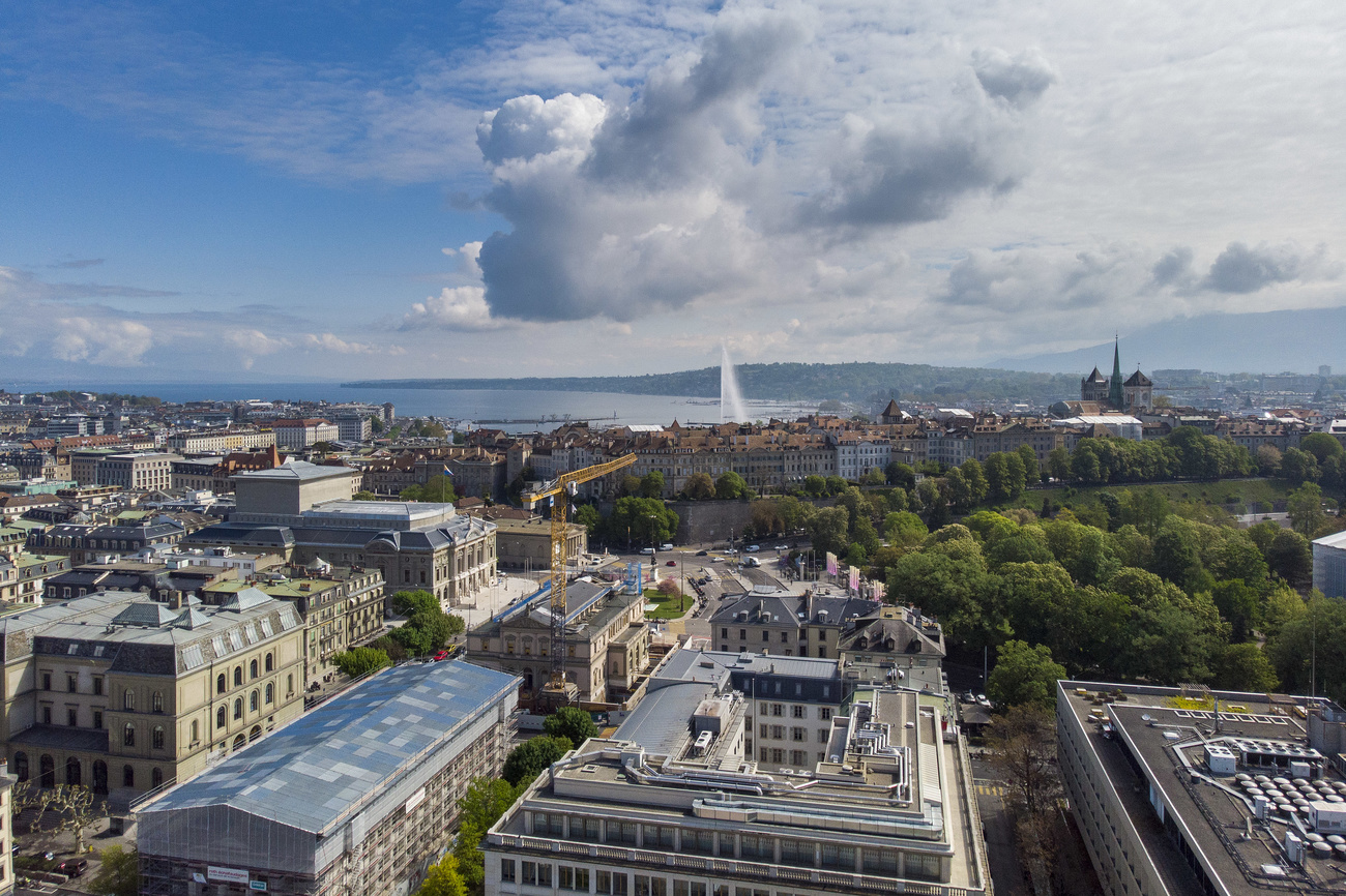 Aerial view of Geneva.