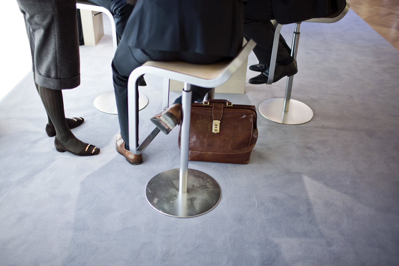 Businesswoman with man