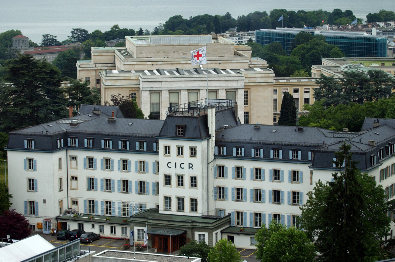 صورة جوية للمقر الرئيسي للجنة الدولية للصليب الأحمر في جنيف