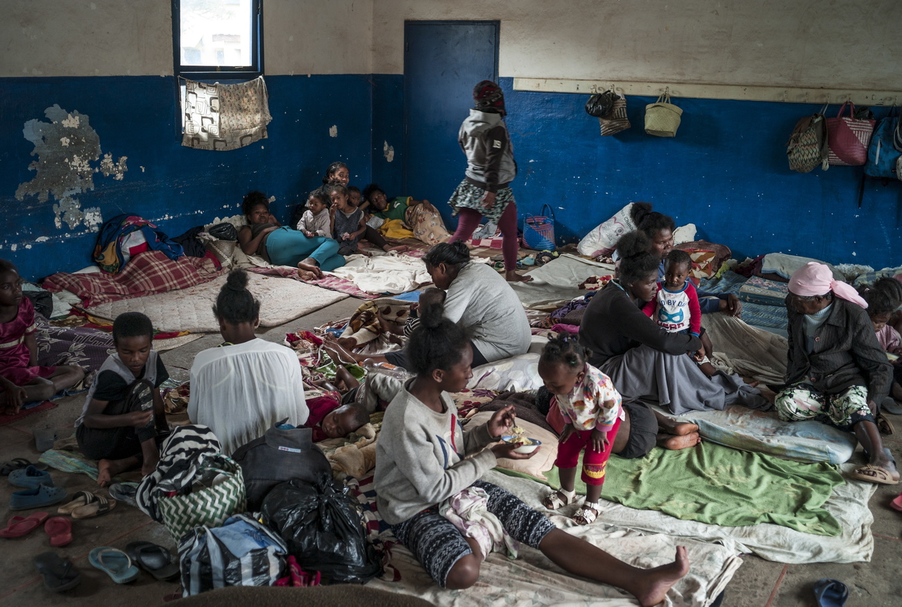 The cyclone forced some Madagascan residents to move house to seek shelter.