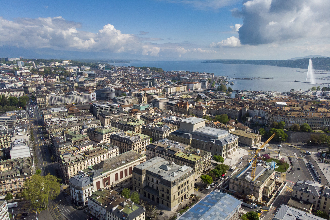 Aerial view of Geneva