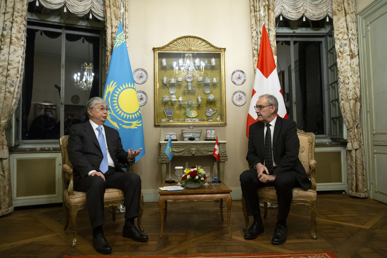 Les présidents de la Suisse et du Kazakhstan à Genève