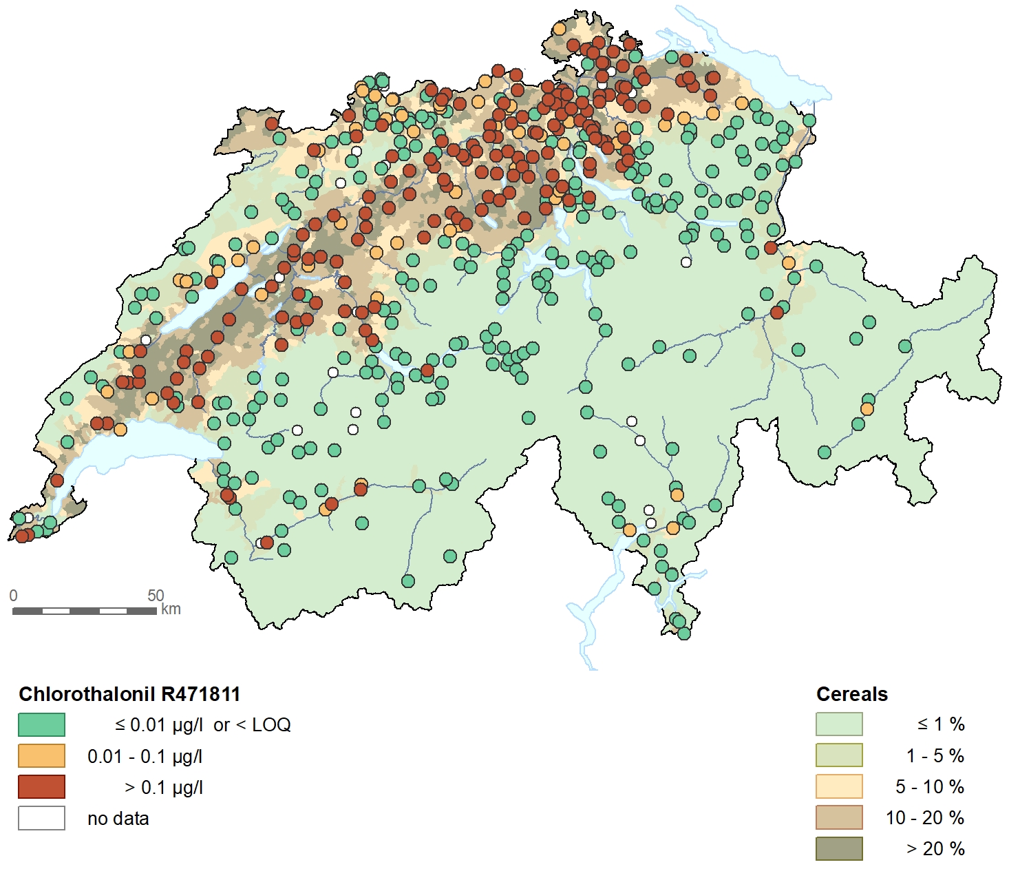 map of chlorothalonil metabolites