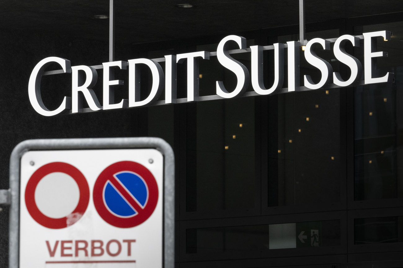 L insegna di Credit Suisse.
