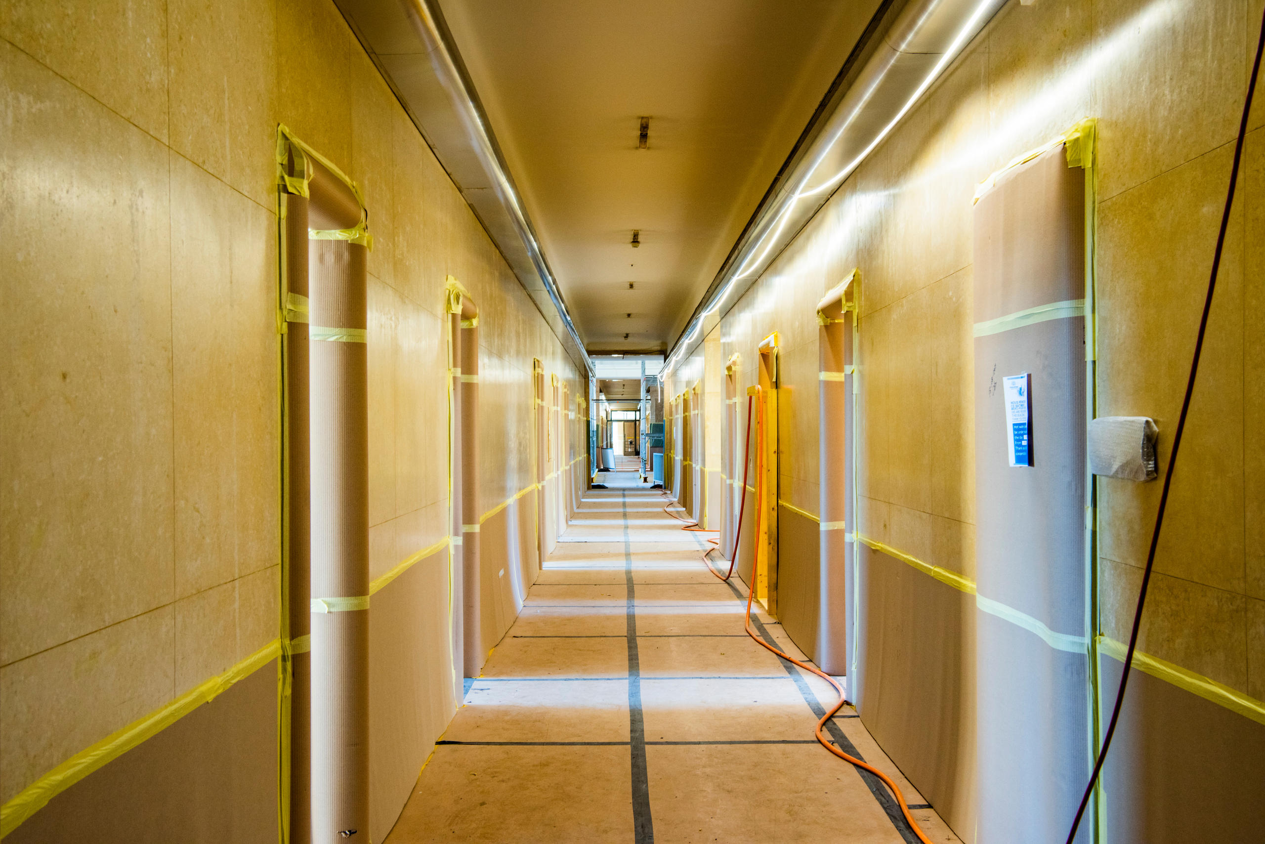 Corridor of the Palais des Nations.
