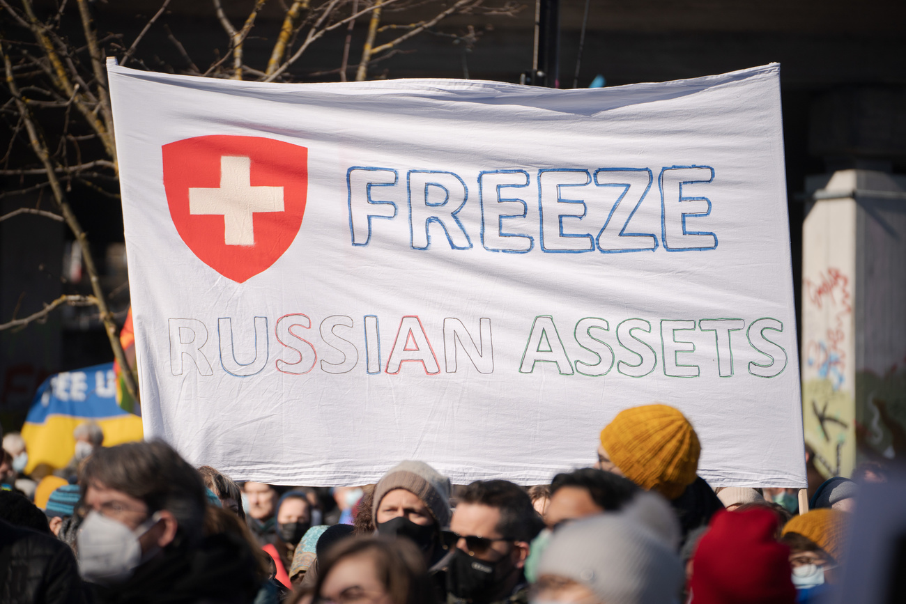 Sign at demo in Bern