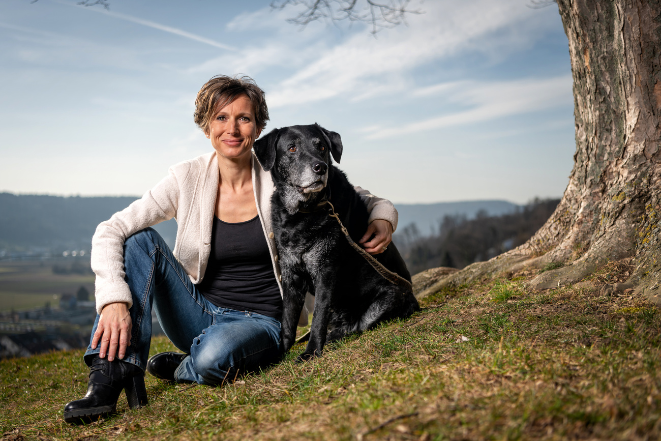 Frau mit Hund