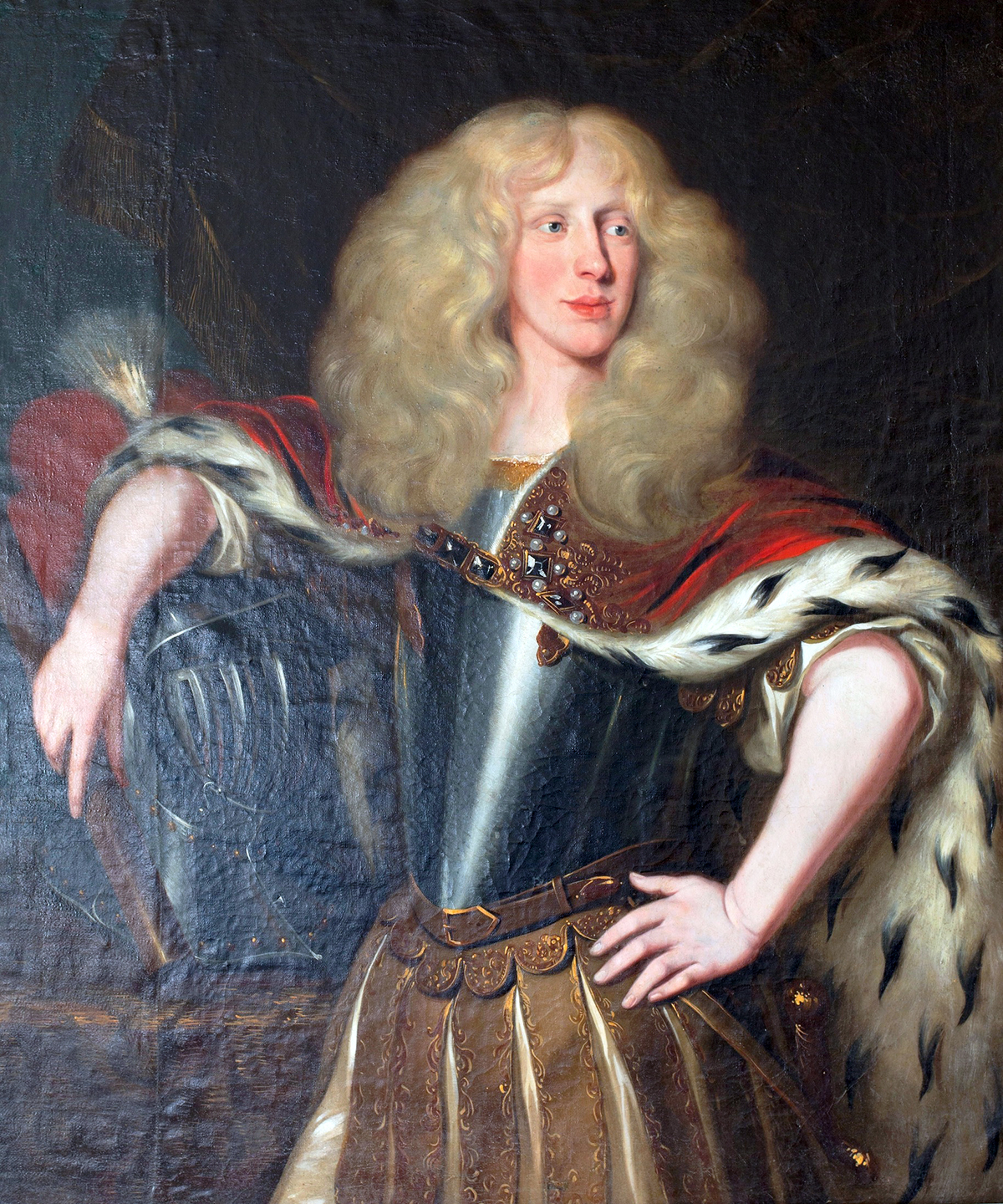 Tableau d une femme avec une armure
