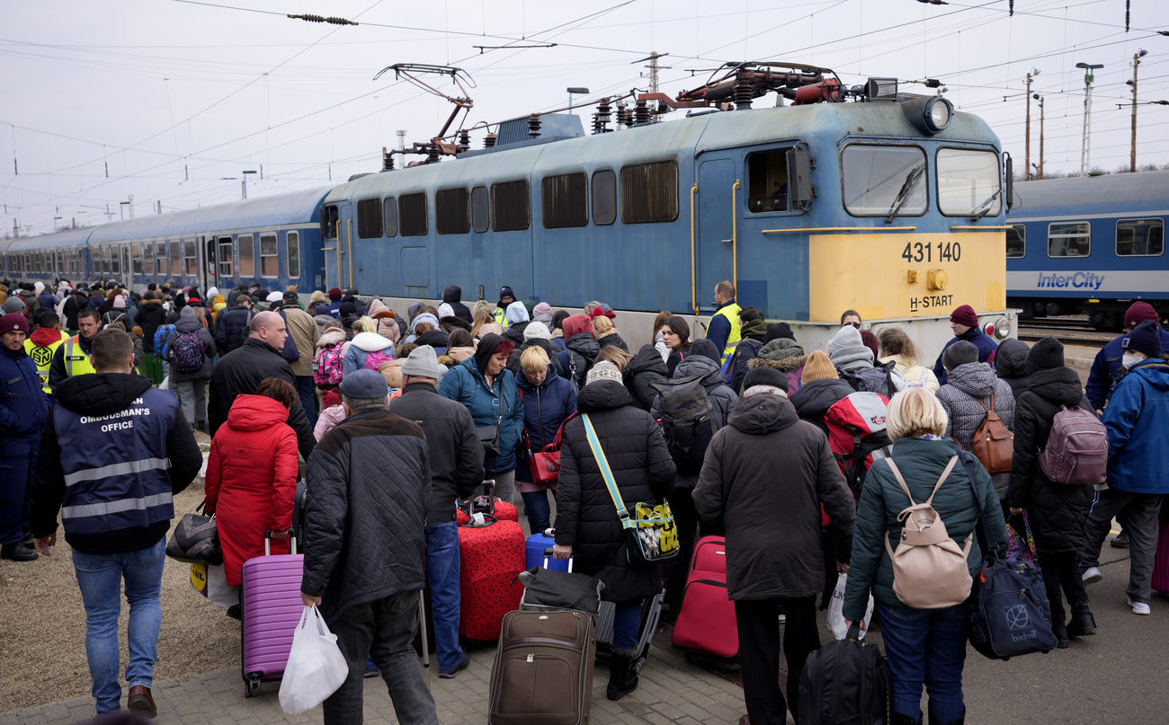 Un treno diretto a Budapest con profughi ucraini
