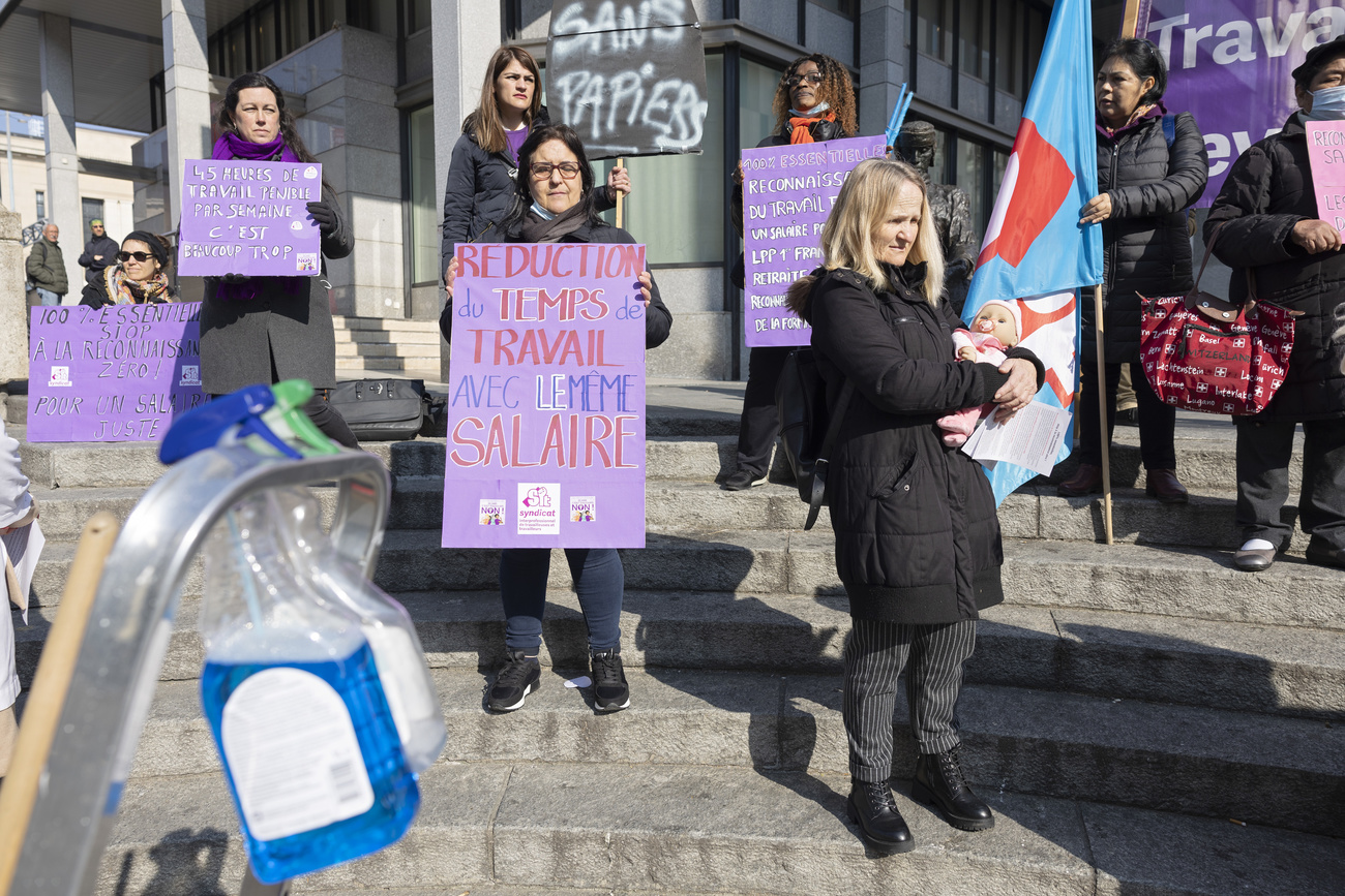 Women rally in Geneva