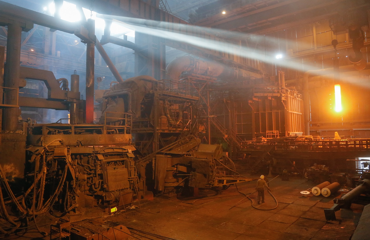 In einem Stahlwerk
