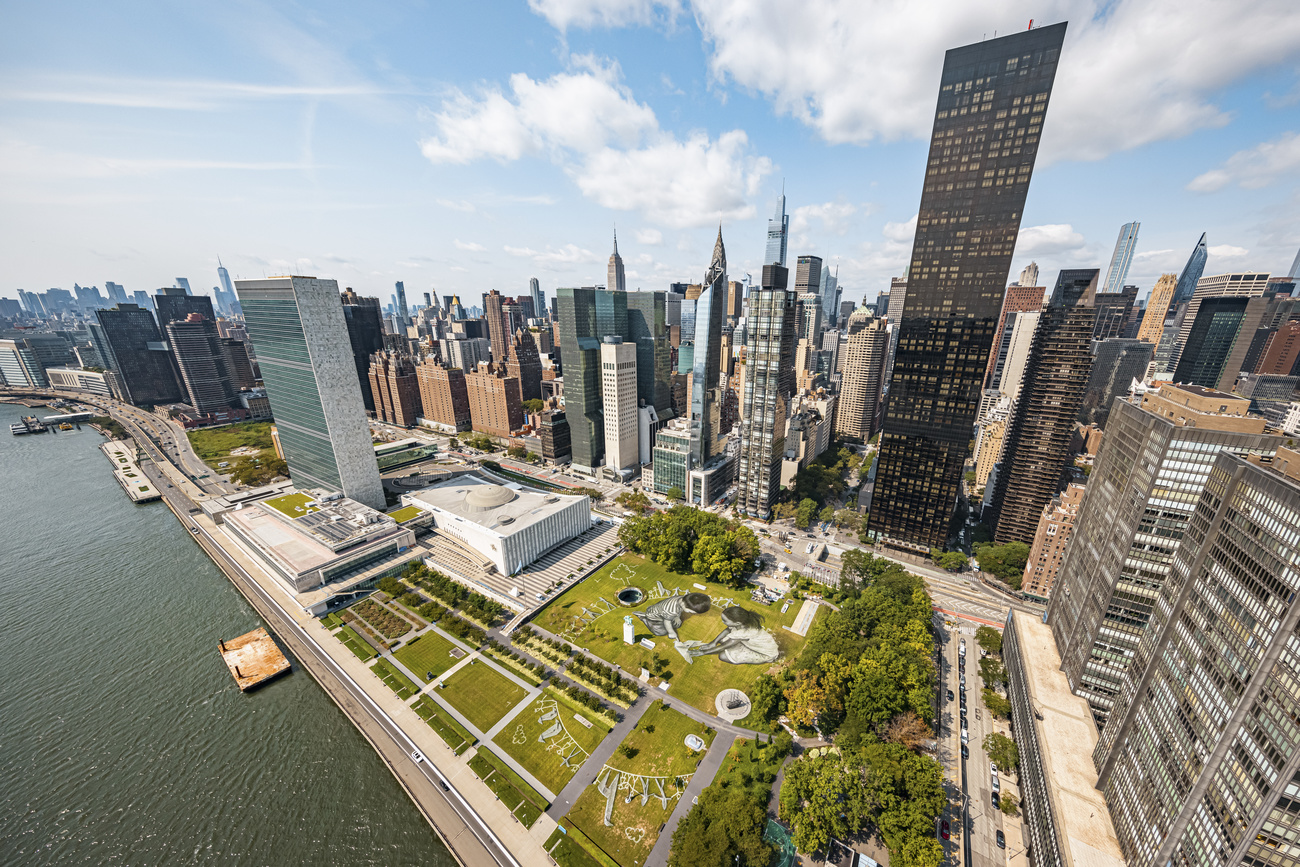 Oeuvre d art pour promouvoir la candidature suisse au conseil de sécurité de l ONU