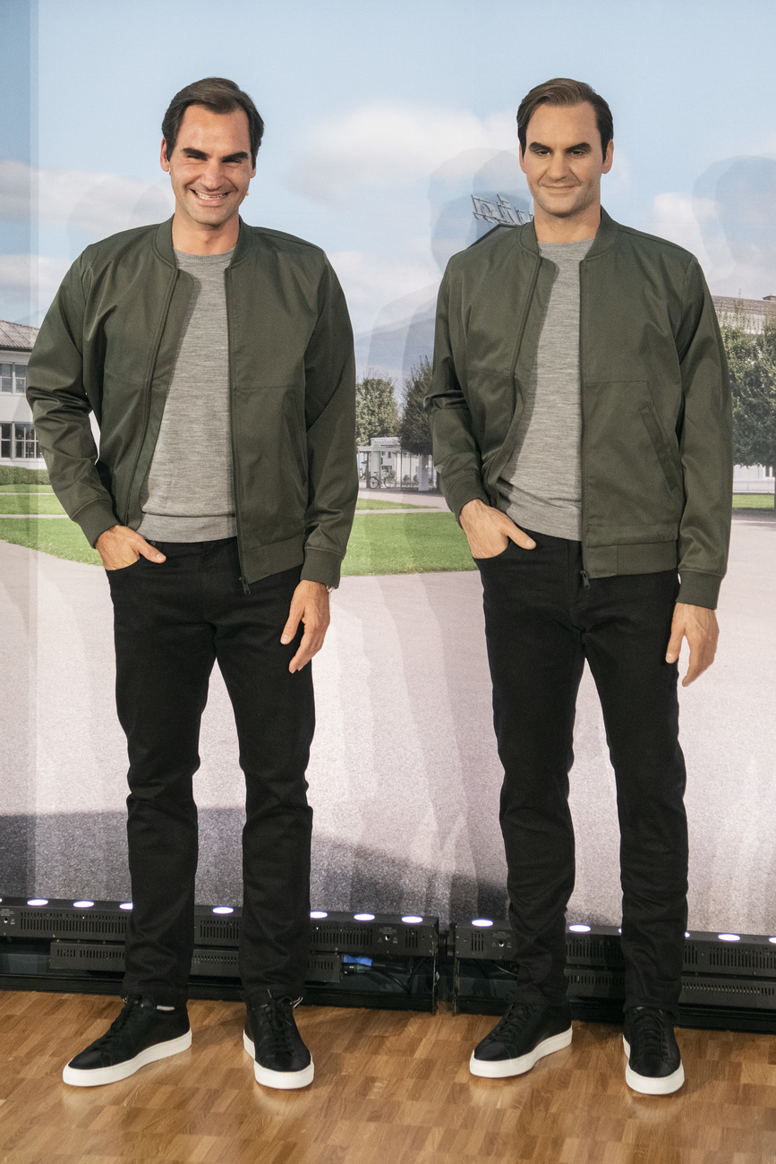 Roger Federer with waxwork