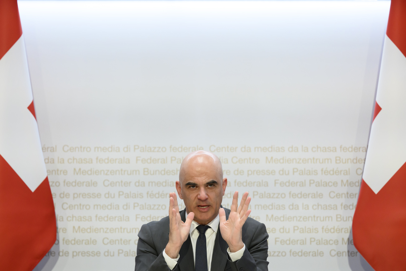 Alain Berset in einer Pressekonferenz
