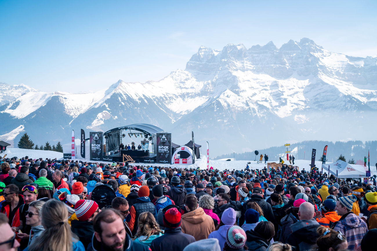 The Rock the Pistes festival at Morgins in western Switzerland.