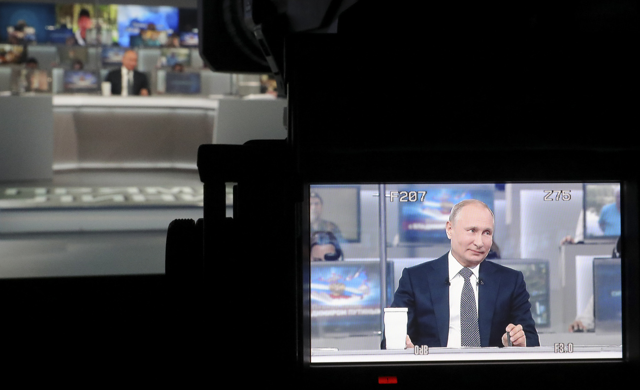 Putin en la televisión rusa.