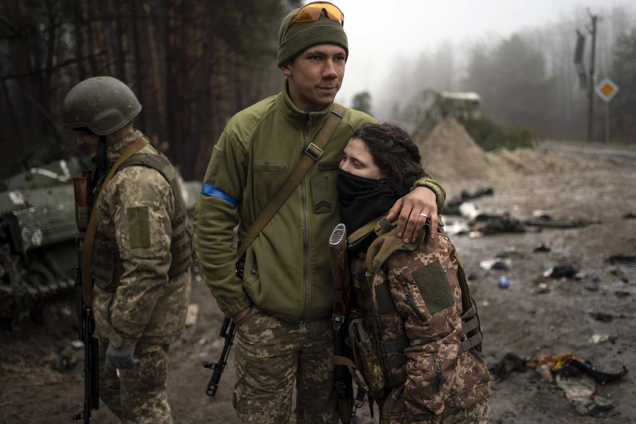 Ukrainische Soldatin