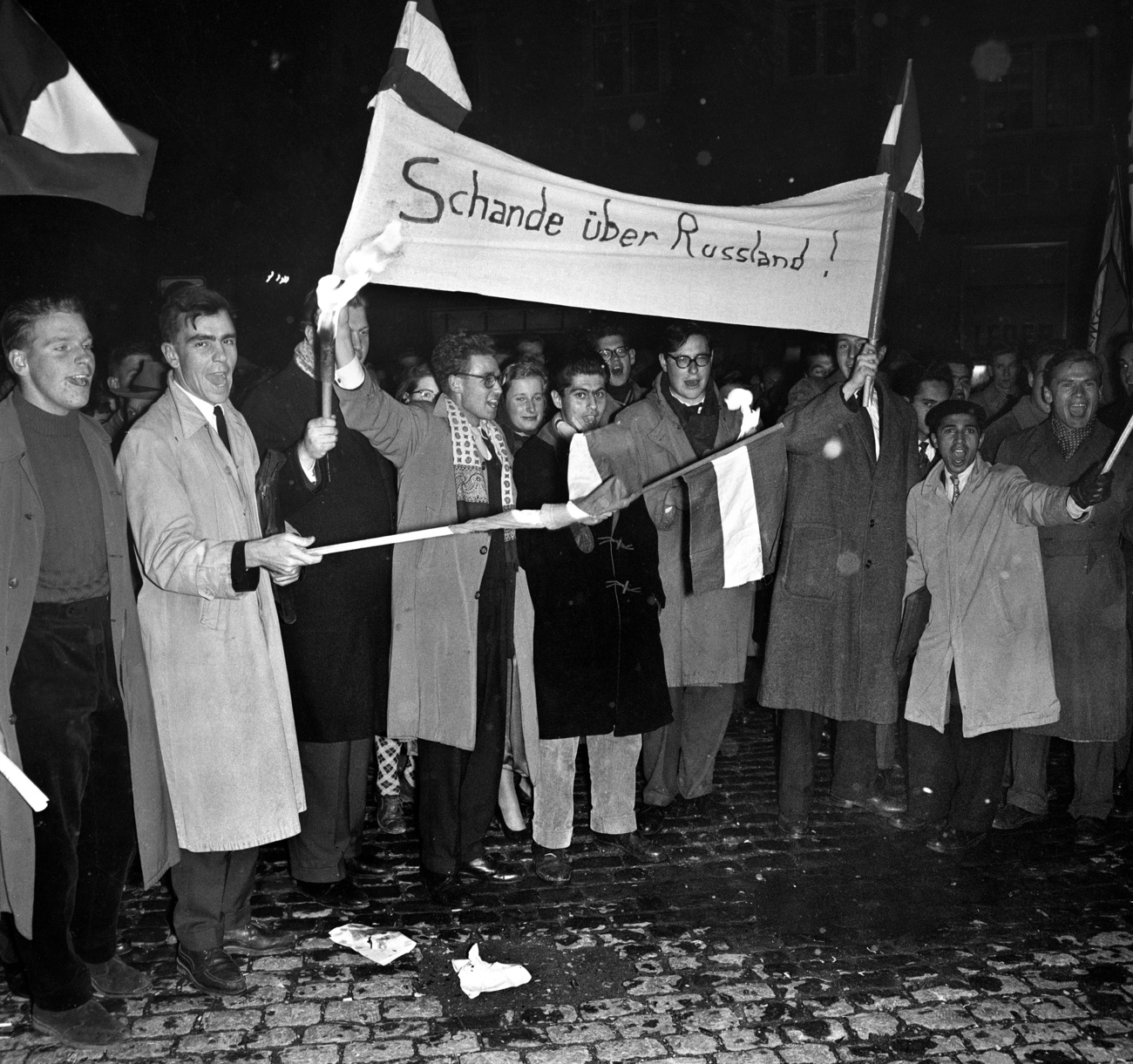 protesting students 1956