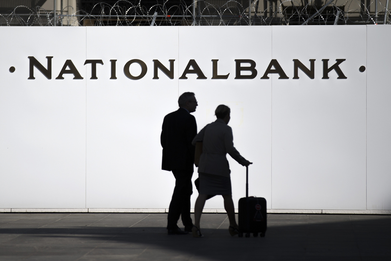 La scritta Banca nazionale a Berna