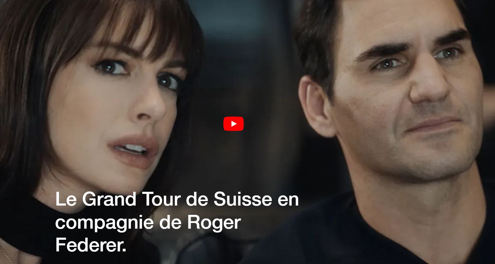 Anne Hathaway et Roger Federer