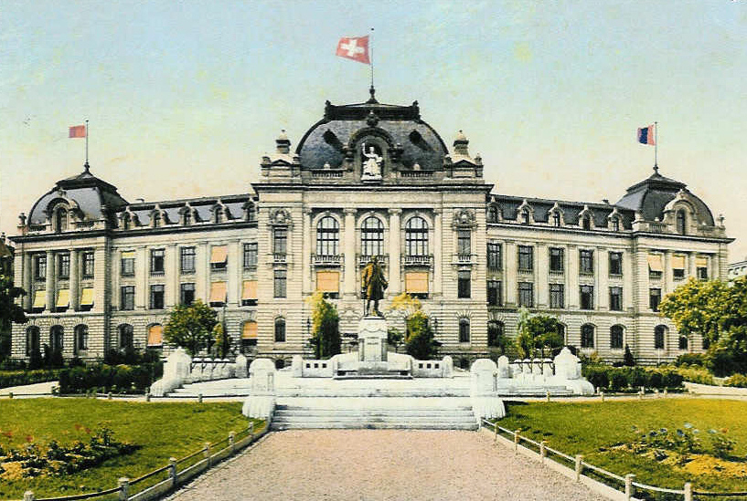 المبنى الرئيسي لجامعة برن حوالي عام 1909.