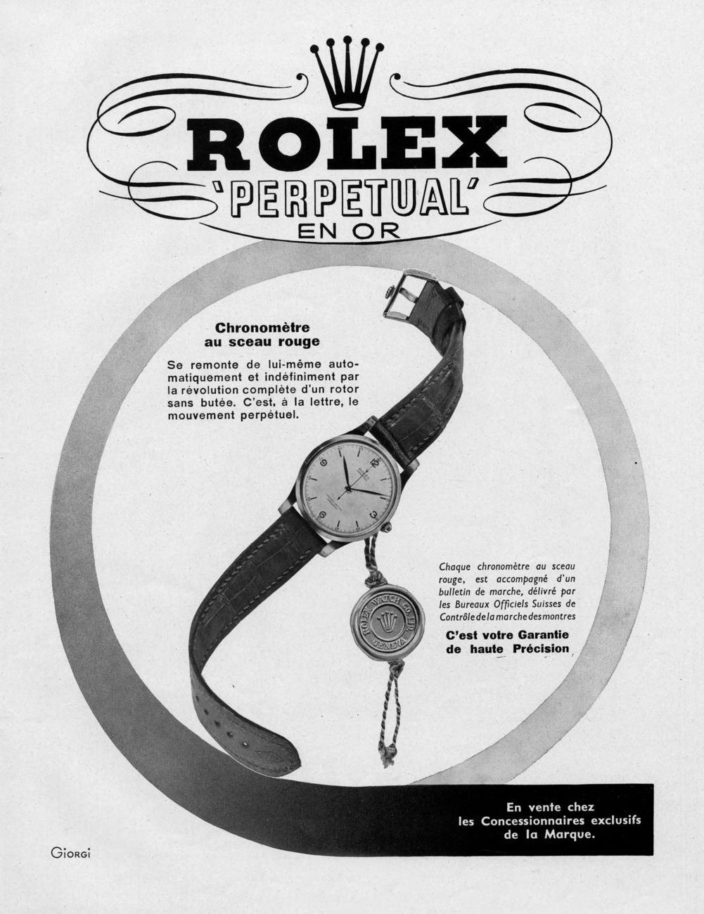 Vieille pub Rolex