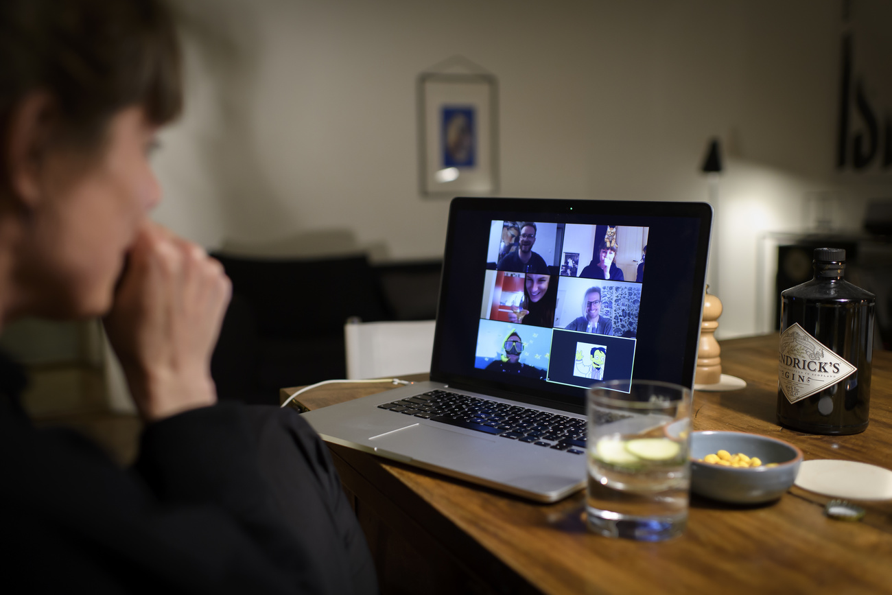 Woman taking part in a video conference
