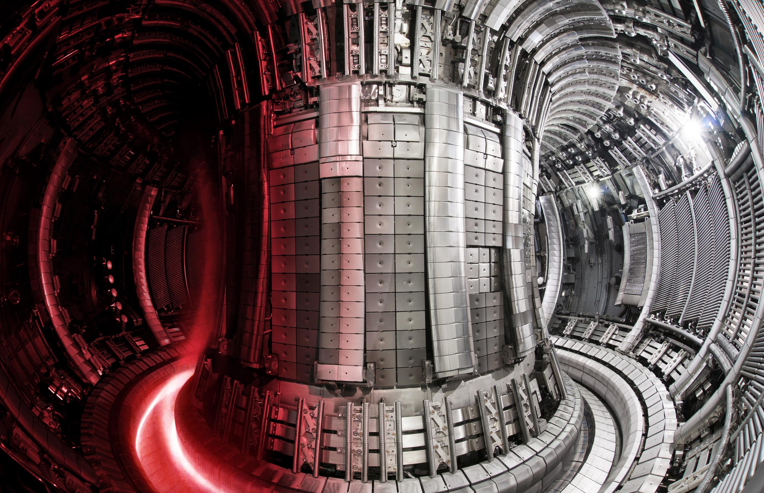 View inside tokamak machine.