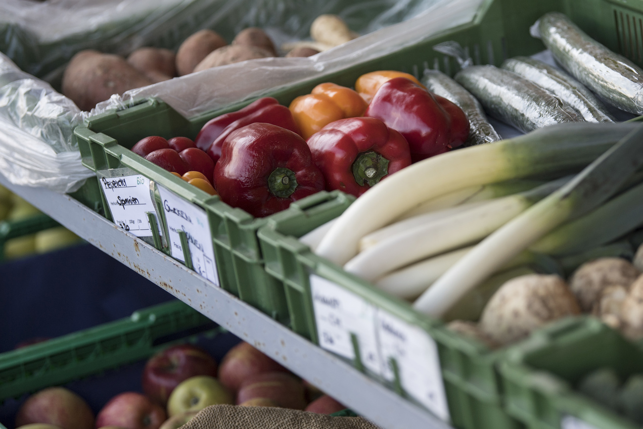 Organic vegetables for sale.