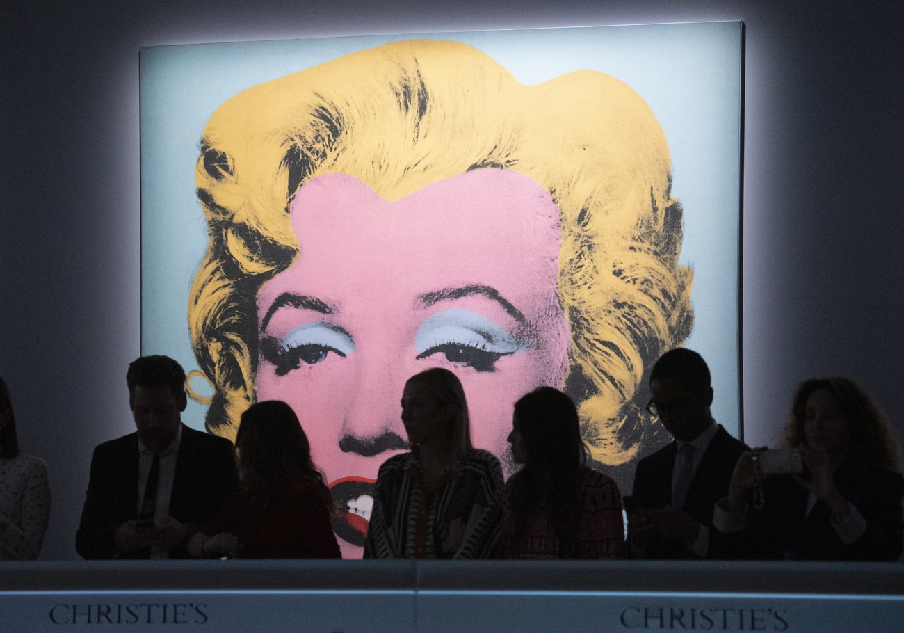 serigrafia del volto di marilyn monroe.