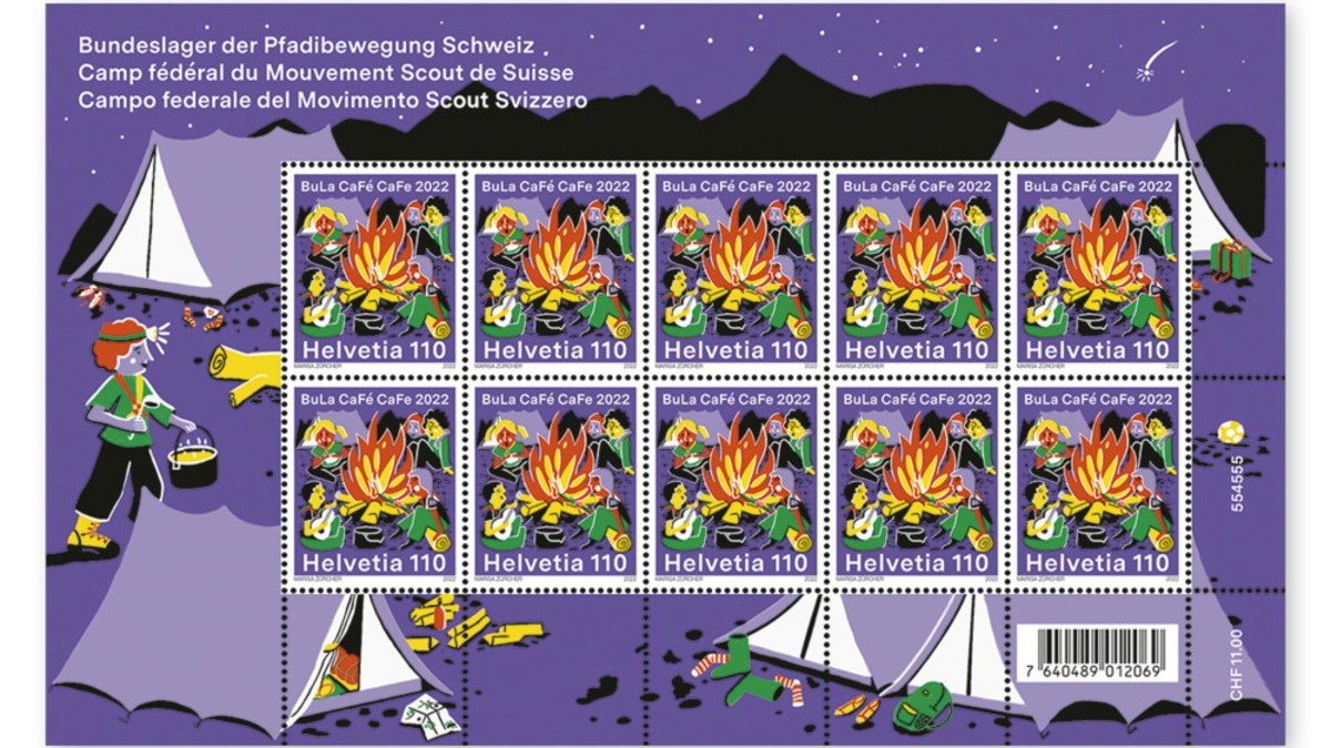 New Swiss stamp smells like campfire - SWI swissinfo.ch