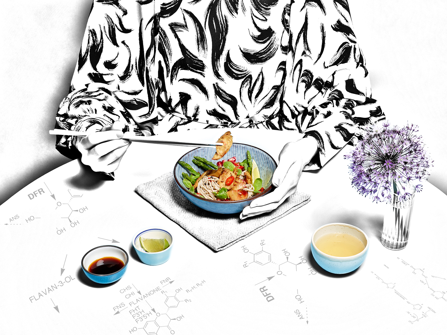 ragazza illustrazione cibo vegetale