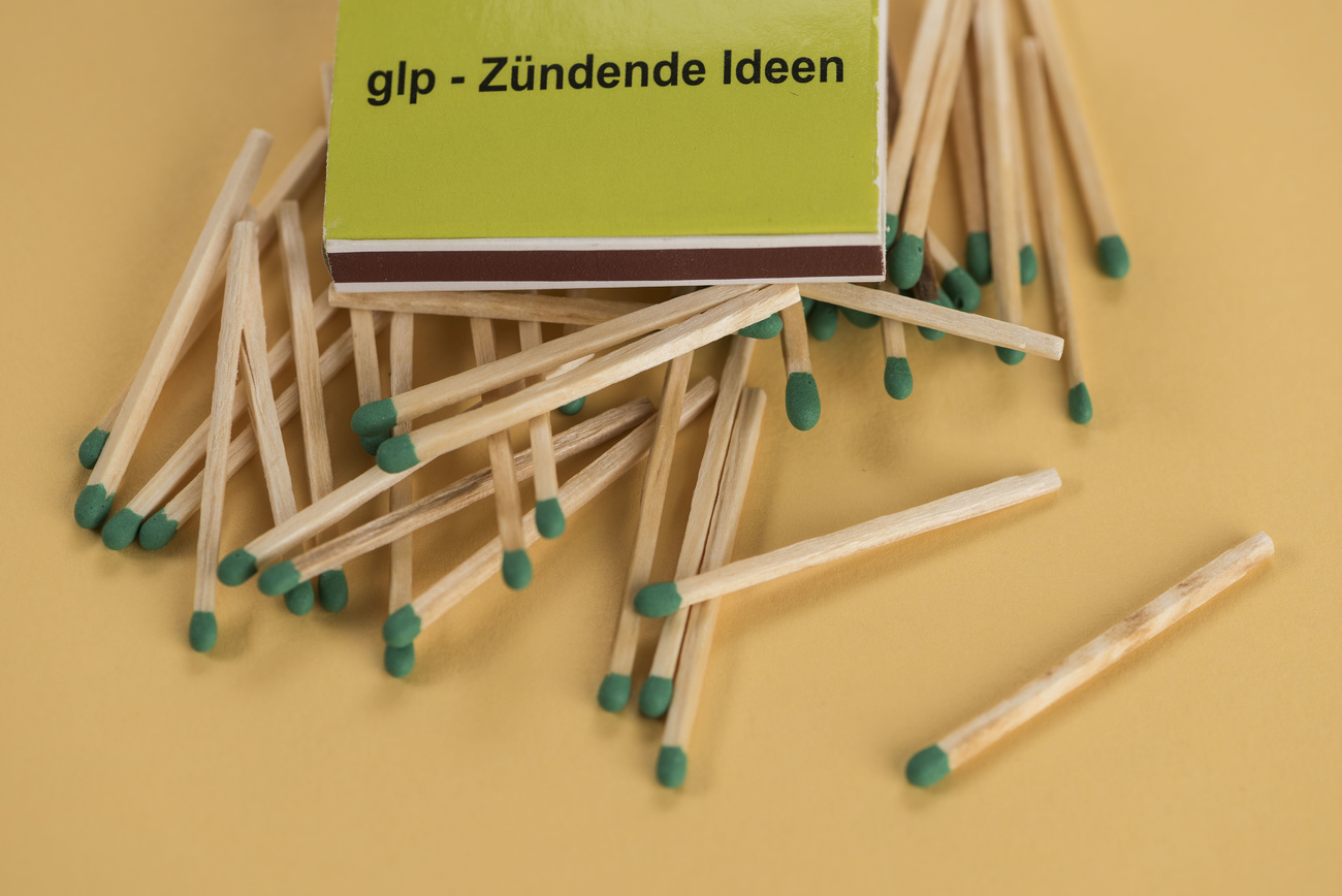 Streichhölzer Werbung für die GLP