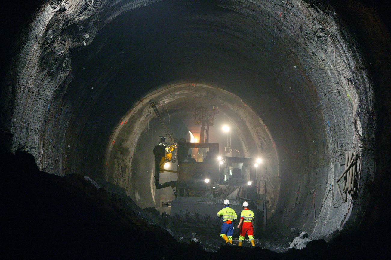 Workers in a tunnel