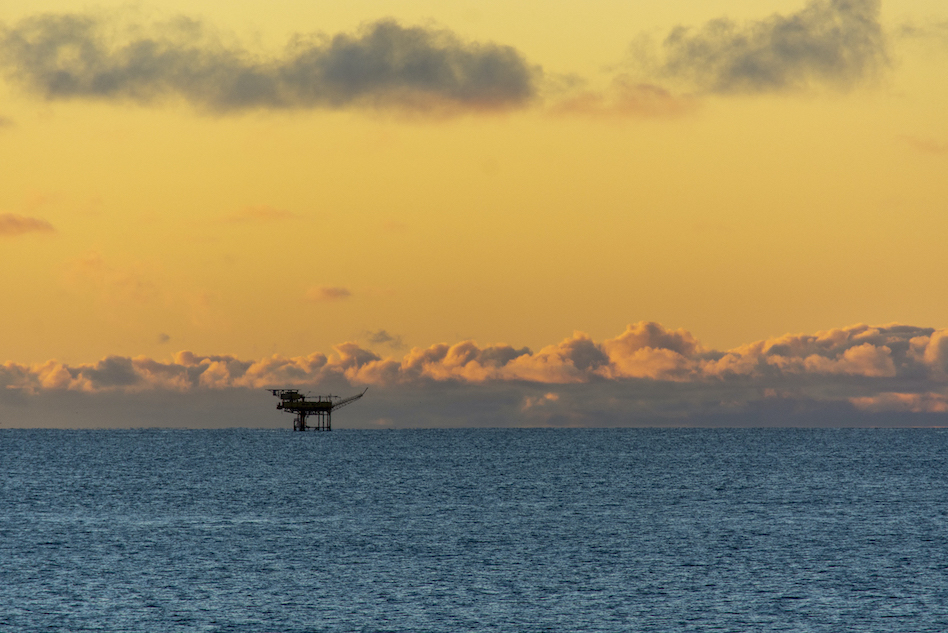 Sunset over the Atlantic Ocean