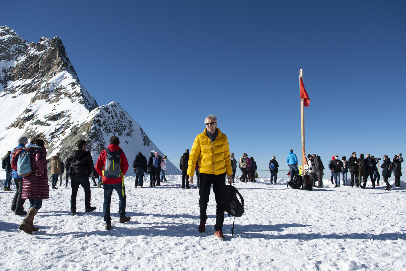 Bild von der Jungfraujoch mit Touristen