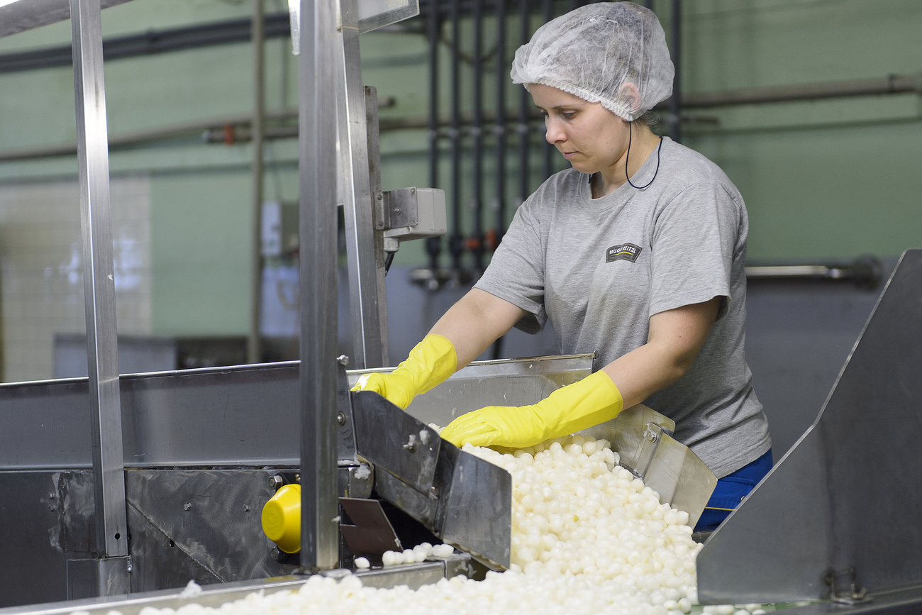 Lavoratrice in fabbrica.