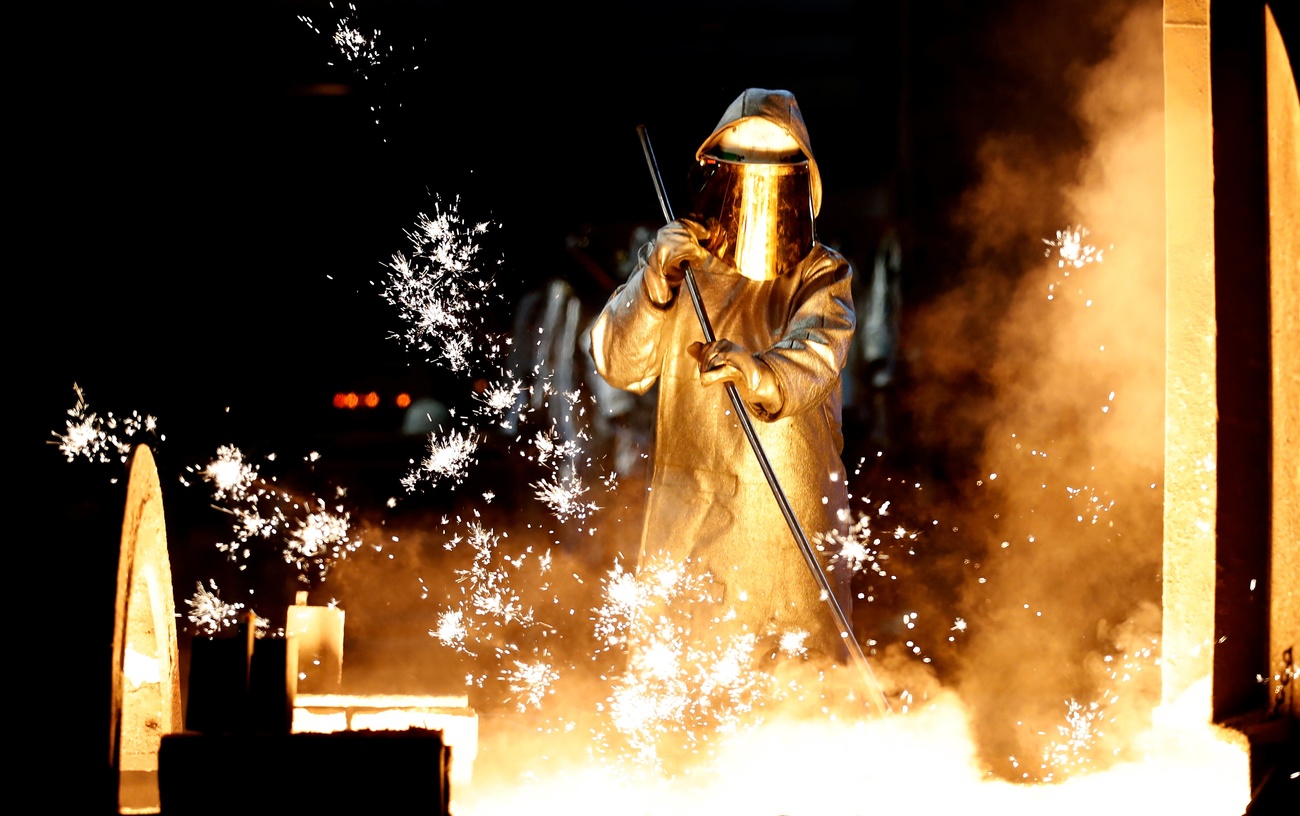 Lavoratore in una fonderia tedesca.