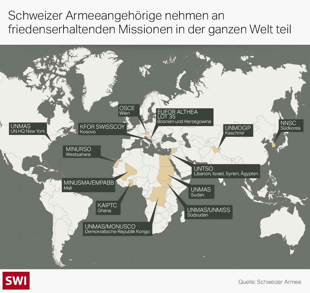 Karte Friedensmissionen